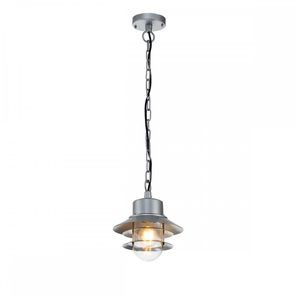 COPENHAGEN8-SIL Copenhagen 1 Light Chain Lantern Silver