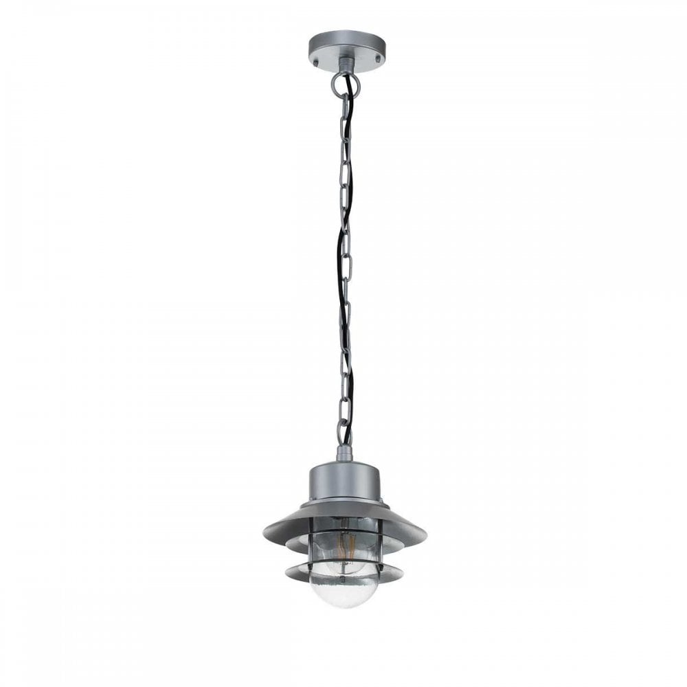 COPENHAGEN8-SIL Copenhagen 1 Light Chain Lantern Silver