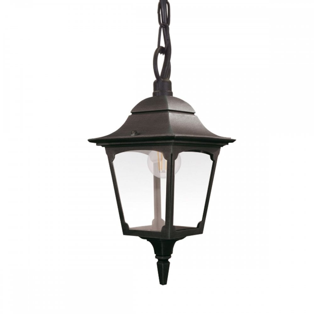 CP9-BLACK Chapel 1 Light Chain Lantern Black