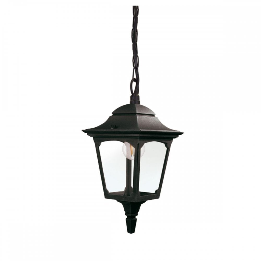 CPM9-BLACK Chapel 1 Light Mini Chain Lantern Black