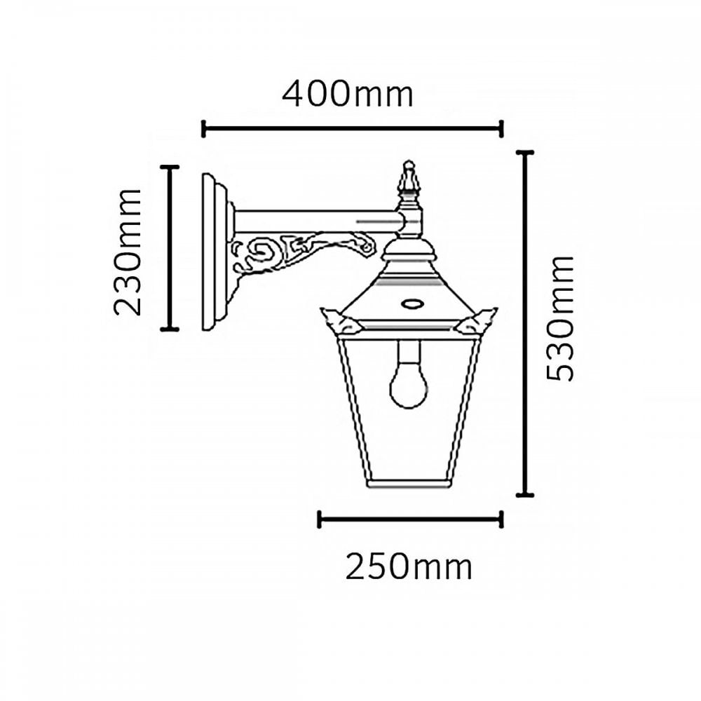 CS2-COPPER Chelsea 1 Light Down Wall Lantern Copper