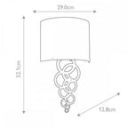 CURTIS-MEDIUM-PC Curtis Medium 1 Light Wall Light Polished Chrome
