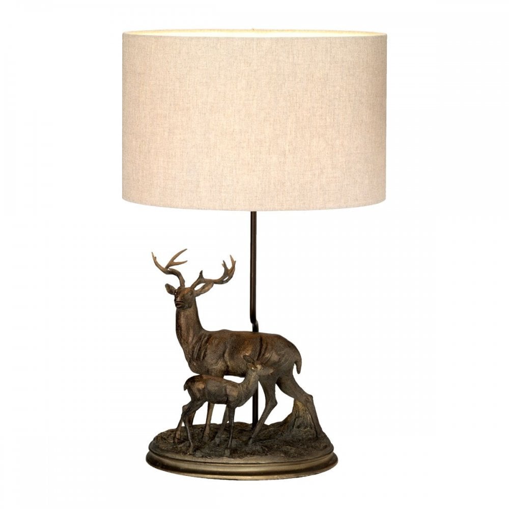 DL-AMELIA-TL Amelia 1 Light Table Lamp with Oval Shade Bronze Patina