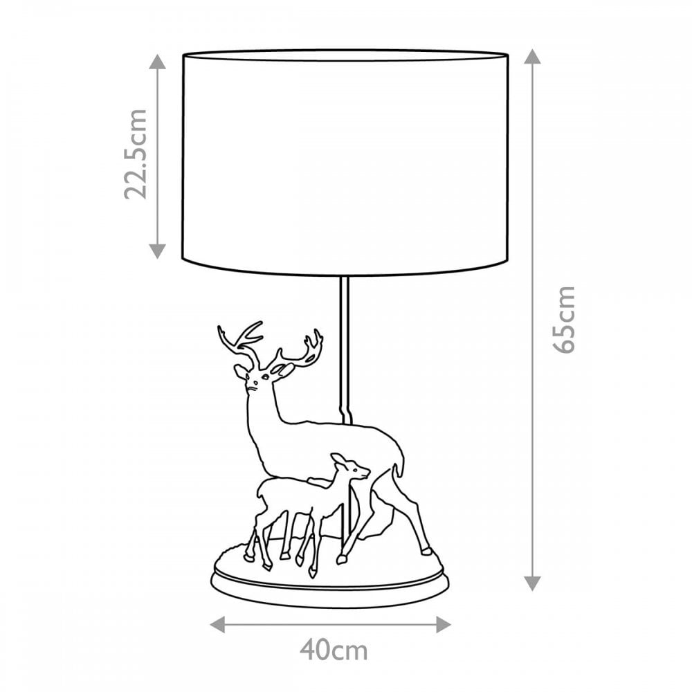 DL-AMELIA-TL Amelia 1 Light Table Lamp with Oval Shade Bronze Patina
