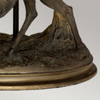 DL-AMELIA-TL Amelia 1 Light Table Lamp with Oval Shade Bronze Patina