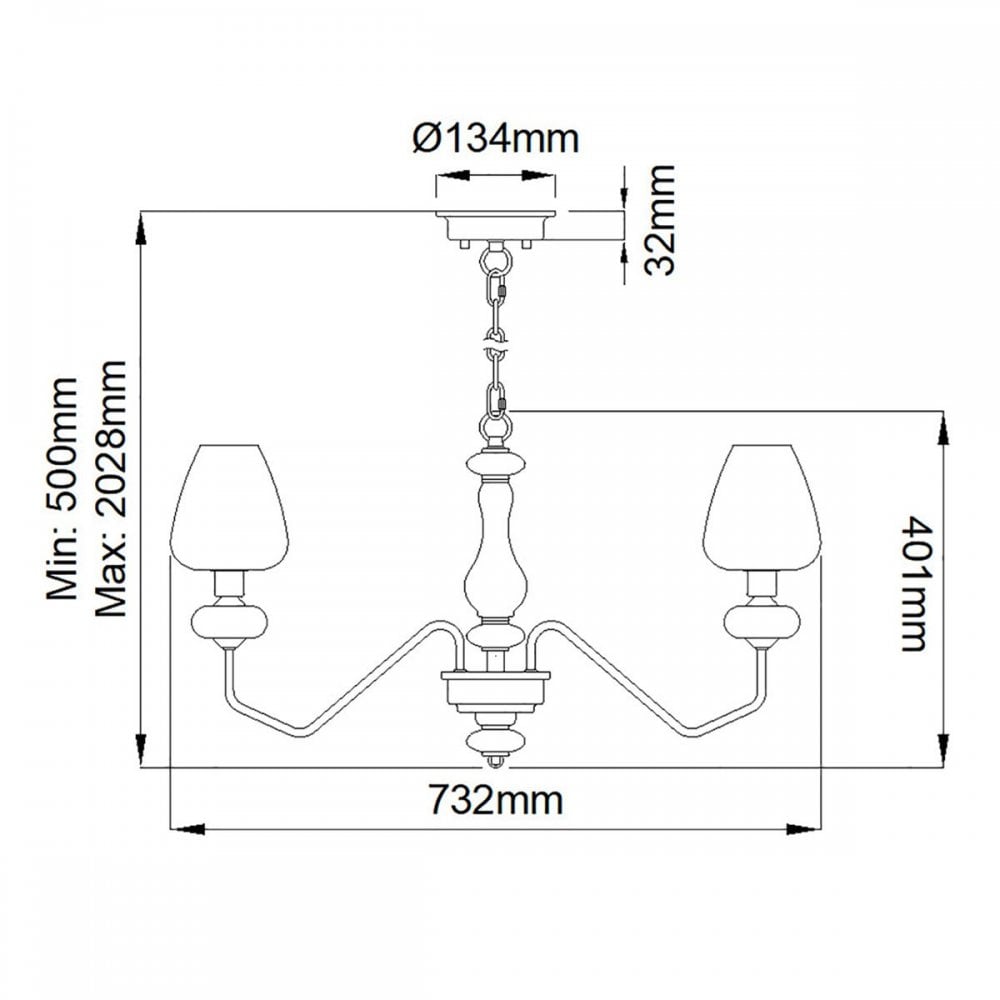 DL-ARMAND5-AB Armand 5 Light Chandelier Aged Brass Plated & Charcoal Black Paint