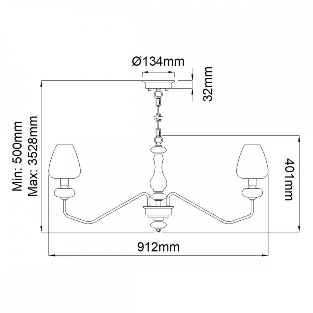 DL-ARMAND8-AB Armand 8 Light Chandelier Aged Brass Plated & Charcoal Black Paint