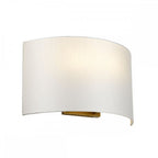 DL-COOPER-L-IV-AB Cooper Large Curved Wall Light with Aged Brass Back Plate