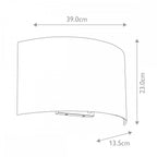 DL-COOPER-L-IV-AB Cooper Large Curved Wall Light with Aged Brass Back Plate