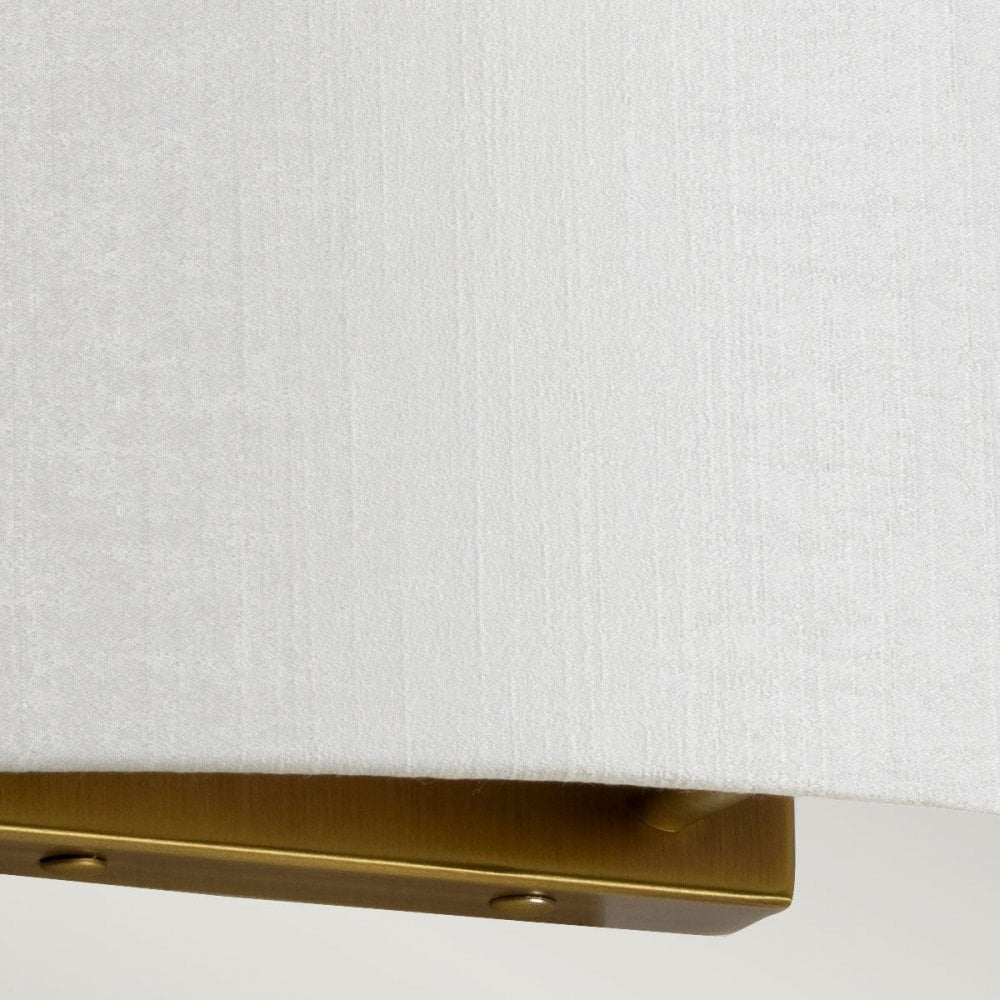 DL-COOPER-L-IV-AB Cooper Large Curved Wall Light with Aged Brass Back Plate