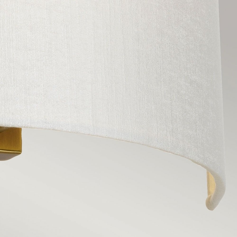 DL-COOPER-L-IV-AB Cooper Large Curved Wall Light with Aged Brass Back Plate