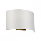 DL-COOPER-L-IV-AB Cooper Large Curved Wall Light with Aged Brass Back Plate