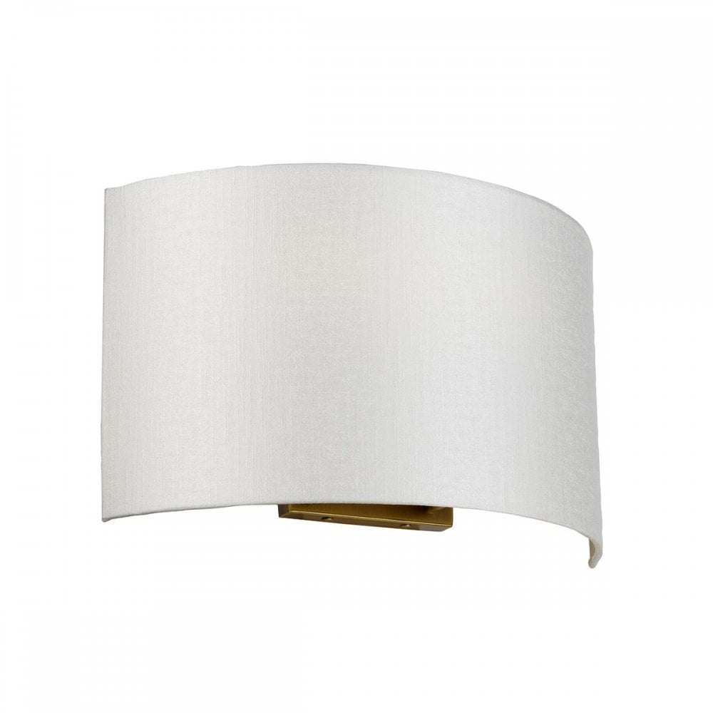 DL-COOPER-L-IV-AB Cooper Large Curved Wall Light with Aged Brass Back Plate