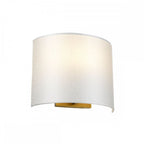 DL-COOPER-M-IV-AB Cooper Medium Curved Wall Light with Aged Brass Back Plate