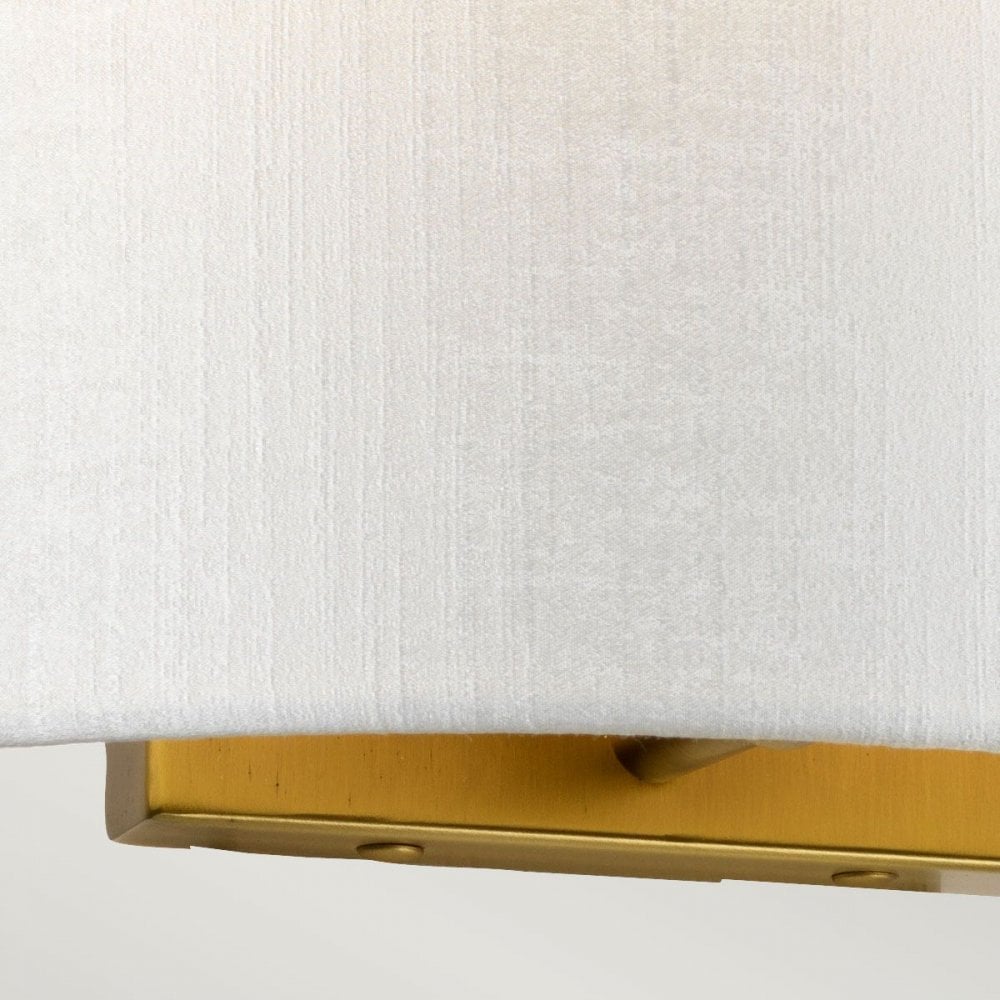 DL-COOPER-M-IV-AB Cooper Medium Curved Wall Light with Aged Brass Back Plate