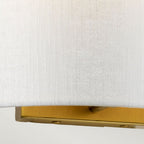 DL-COOPER-M-IV-AB Cooper Medium Curved Wall Light with Aged Brass Back Plate
