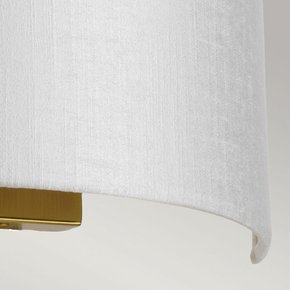 DL-COOPER-M-IV-AB Cooper Medium Curved Wall Light with Aged Brass Back Plate