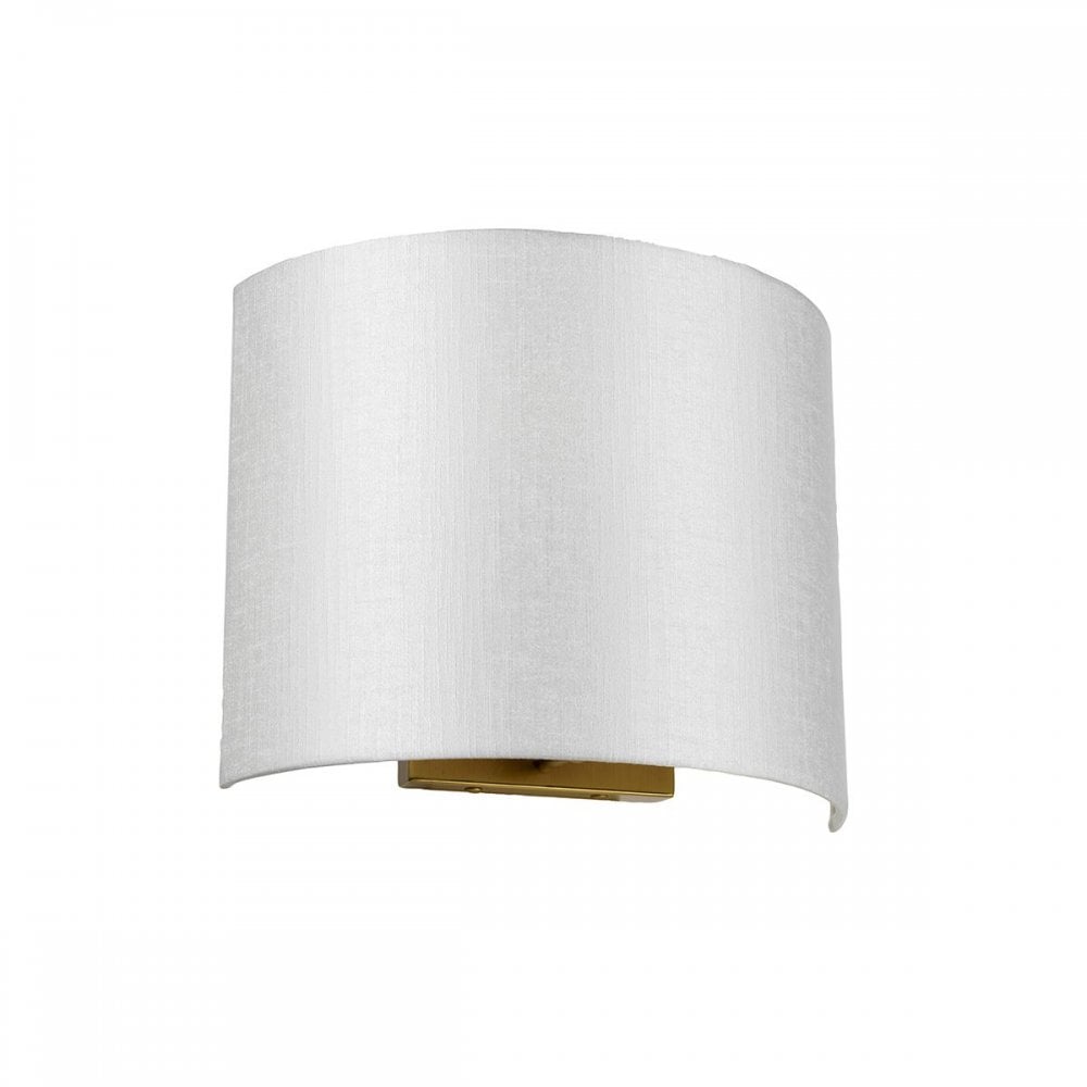 DL-COOPER-M-IV-AB Cooper Medium Curved Wall Light with Aged Brass Back Plate