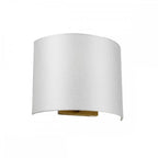 DL-COOPER-M-IV-AB Cooper Medium Curved Wall Light with Aged Brass Back Plate