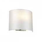 DL-COOPER-M-IV-PC Cooper Medium Curved Wall Light with Polished Chrome Back Plate