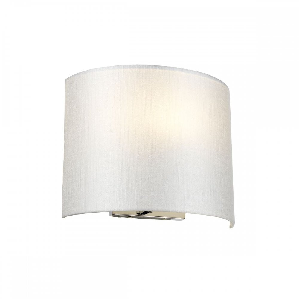 DL-COOPER-M-IV-PC Cooper Medium Curved Wall Light with Polished Chrome Back Plate