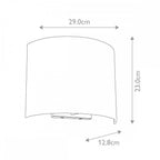 DL-COOPER-M-IV-PC Cooper Medium Curved Wall Light with Polished Chrome Back Plate