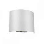 DL-COOPER-M-IV-PC Cooper Medium Curved Wall Light with Polished Chrome Back Plate