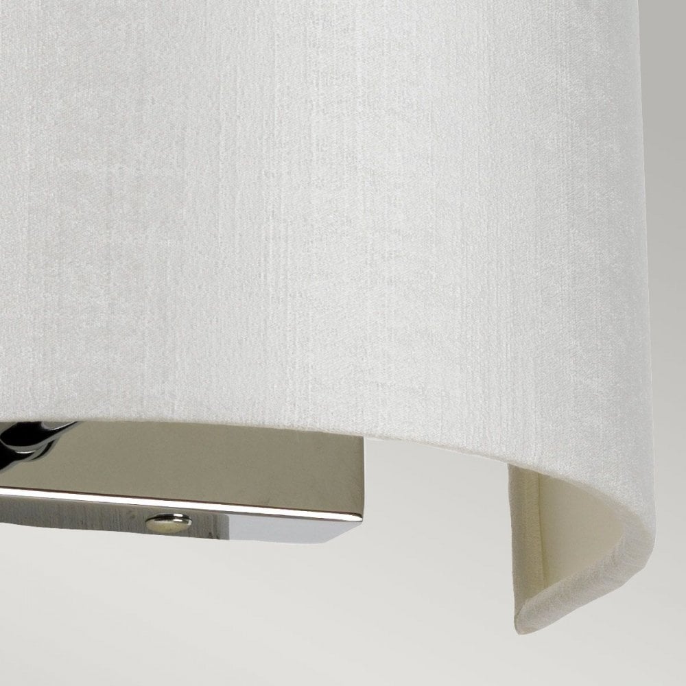 DL-COOPER-S-IV-PC Cooper Small Curved Wall Light with Polished Chrome Back Plate