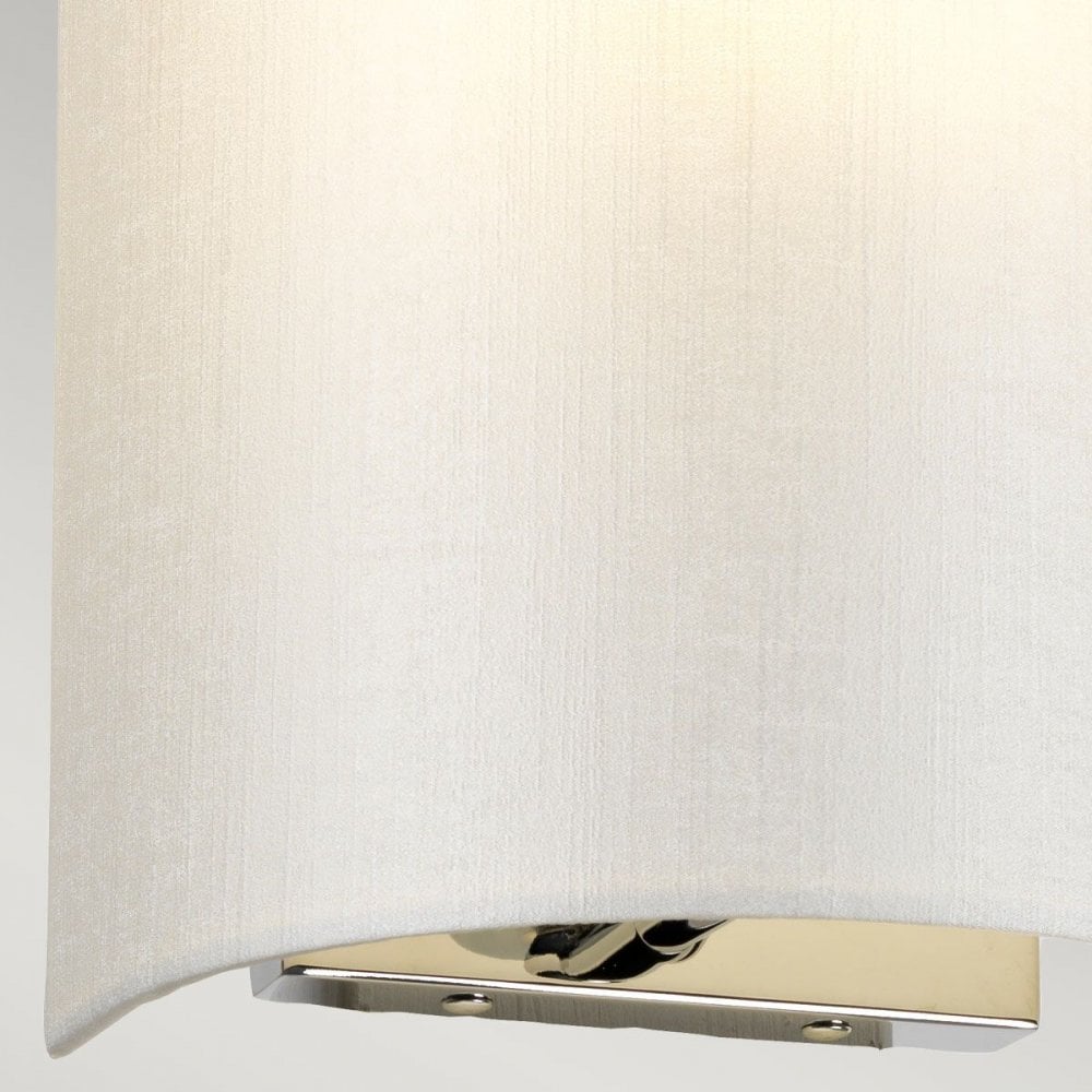 DL-COOPER-S-IV-PC Cooper Small Curved Wall Light with Polished Chrome Back Plate