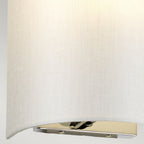 DL-COOPER-S-IV-PC Cooper Small Curved Wall Light with Polished Chrome Back Plate