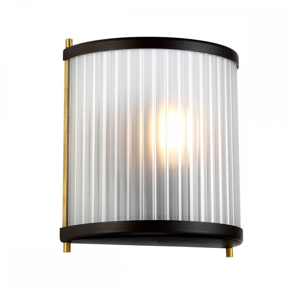 DL-CORONA1-BAB Corona 1 Light Wall Light Museum Bronze Dark Brown Painted/ Aged Brass