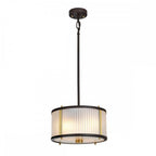 DL-CORONA-2P-BAB Corona 2 Light Pendant Museum Bronze Dark Brown Painted/ Aged Brass