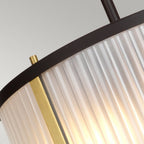 DL-CORONA-2P-BAB Corona 2 Light Pendant Museum Bronze Dark Brown Painted/ Aged Brass