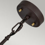 DL-CORONA-2P-BAB Corona 2 Light Pendant Museum Bronze Dark Brown Painted/ Aged Brass