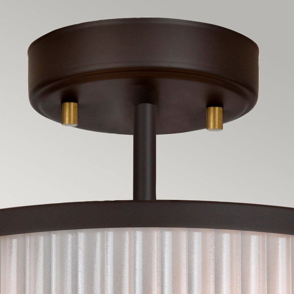 DL-CORONA-2P-BAB Corona 2 Light Pendant Museum Bronze Dark Brown Painted/ Aged Brass