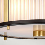 DL-CORONA-2P-BAB Corona 2 Light Pendant Museum Bronze Dark Brown Painted/ Aged Brass