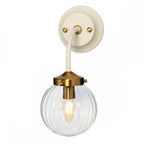 DL-COSMOS1 Cosmos 1 Light Wall Light Cream Painted and Aged Brass