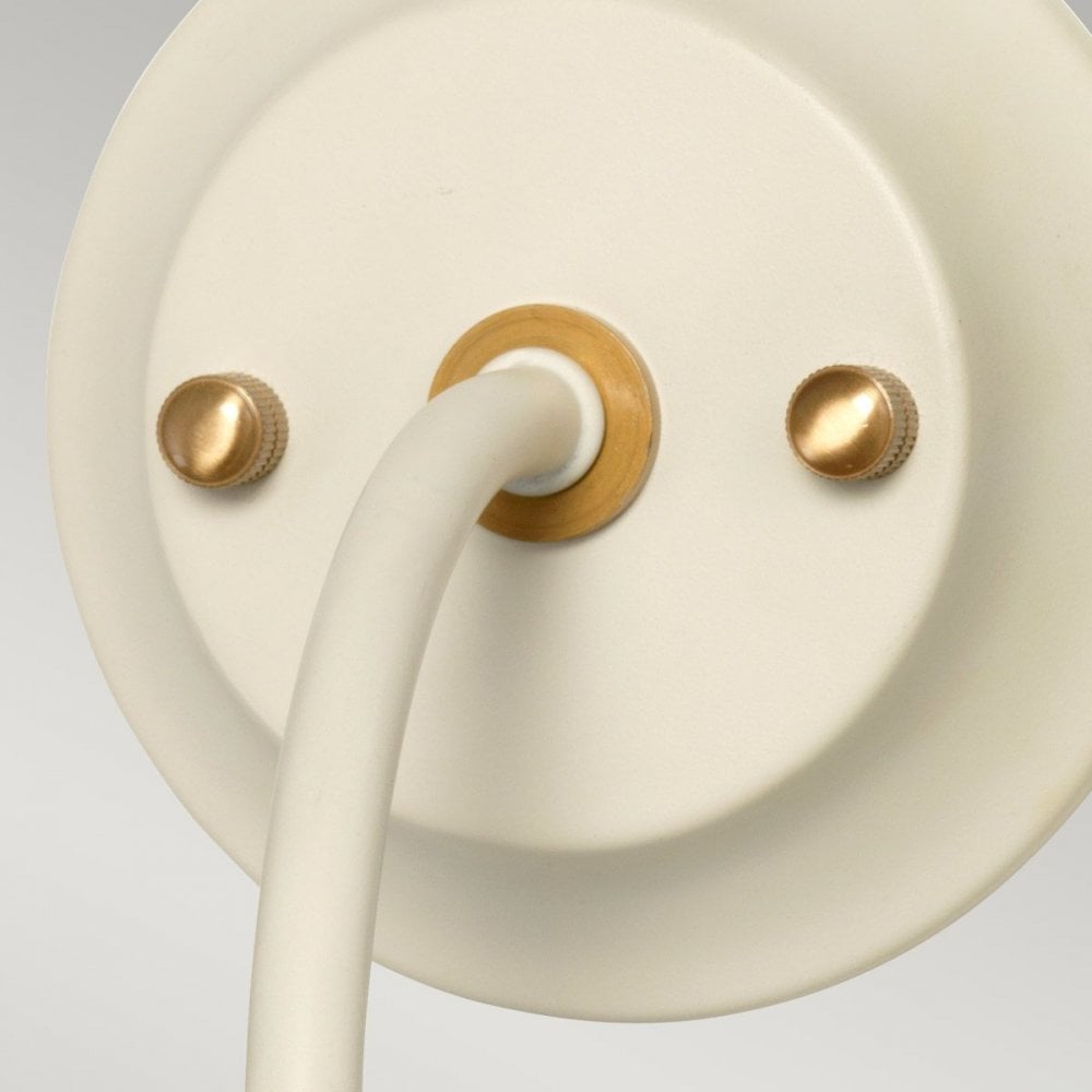 DL-COSMOS1 Cosmos 1 Light Wall Light Cream Painted and Aged Brass