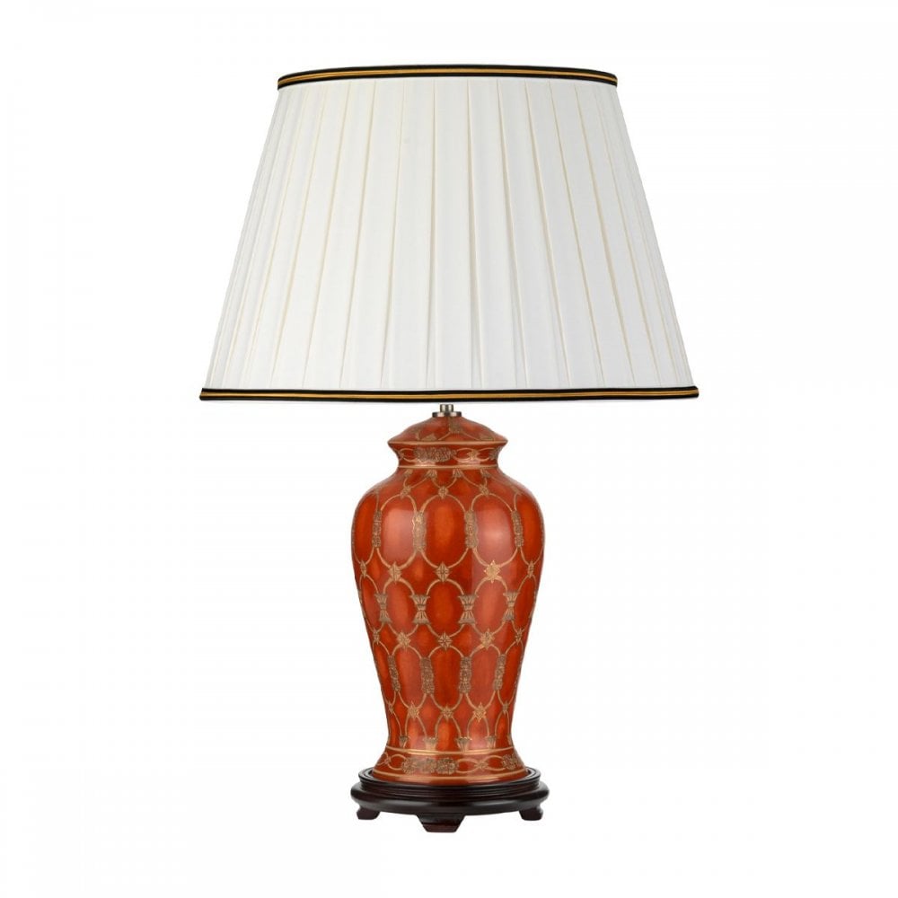 DL-DATAI-TL Datai 1 Light Table Lamp Terracotta and Gold