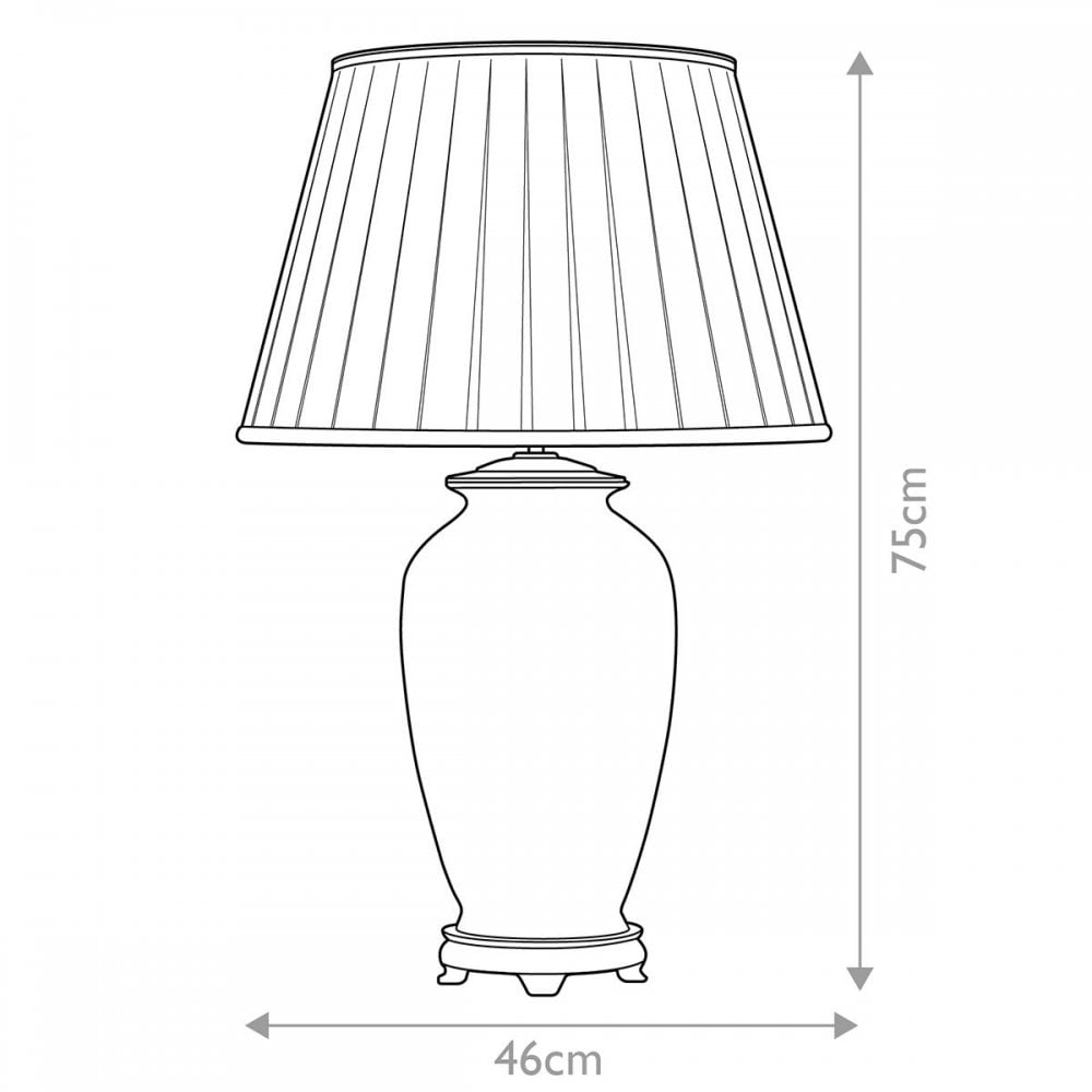 DL-DIAN-TL Dian 1 Light Table Lamp With Tall Empire Shade Silver and Gold