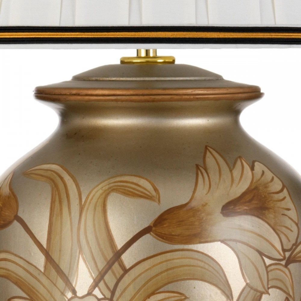 DL-DIAN-TL Dian 1 Light Table Lamp With Tall Empire Shade Silver and Gold