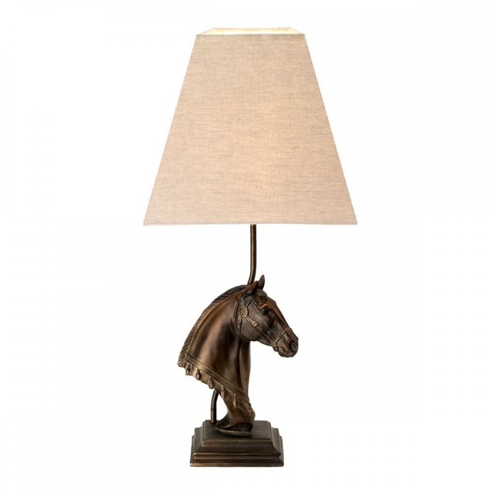 DL-ECLIPSE-TL Eclipse 1 Light Table Lamp with Tapered Square Shade Bronze Patina