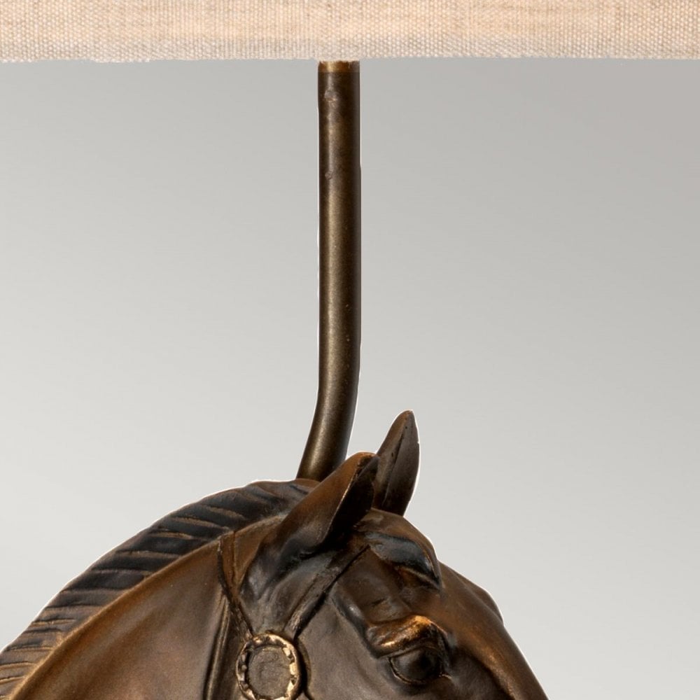 DL-ECLIPSE-TL Eclipse 1 Light Table Lamp with Tapered Square Shade Bronze Patina