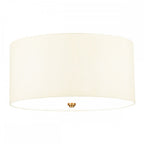 DL-FLETCHER18-3LT-IV-AB Fletcher 18" Flush Aged Brass with Ivory Shade