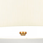 DL-FLETCHER18-3LT-IV-AB Fletcher 18" Flush Aged Brass with Ivory Shade