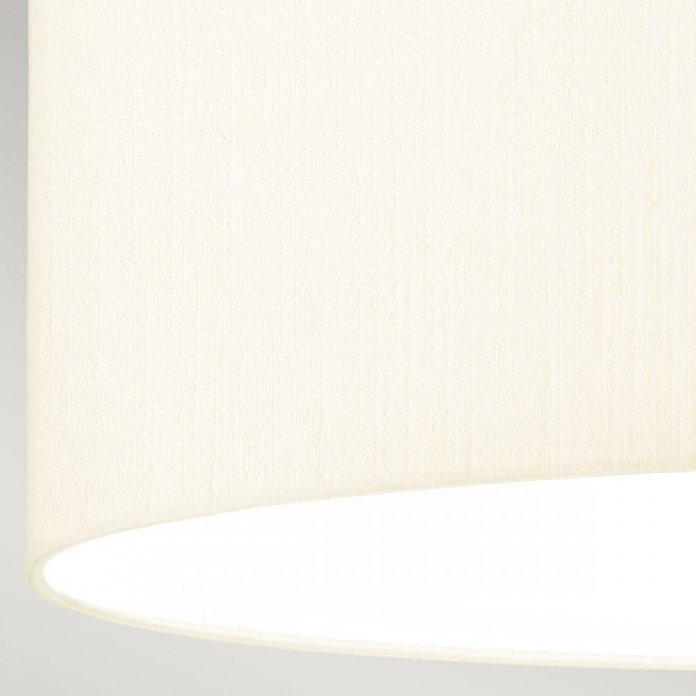 DL-FLETCHER18-3LT-IV-AB Fletcher 18" Flush Aged Brass with Ivory Shade