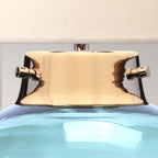 DL-KARA-TL-BLUE Kara Table Lamp - Blue Polished Nickel - Blue Glass