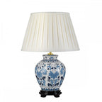 DL-LINYI-TL Linyi 1 Light Table Lamp with Tall Empire Shade Blue and White