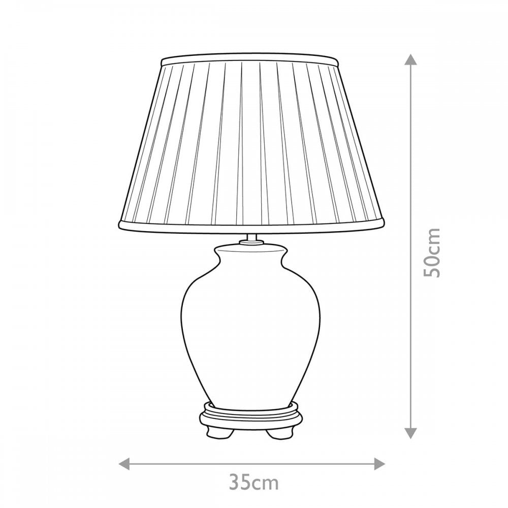 DL-LINYI-TL Linyi 1 Light Table Lamp with Tall Empire Shade Blue and White
