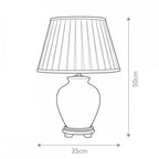 DL-LINYI-TL Linyi 1 Light Table Lamp with Tall Empire Shade Blue and White